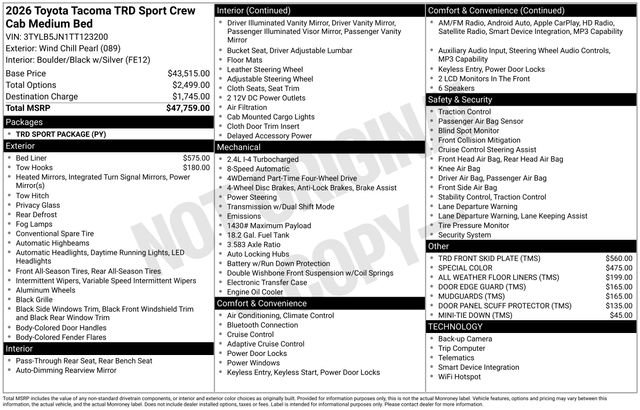 Used 2026 Toyota Tacoma TRD Sport AWD/4WD image 10