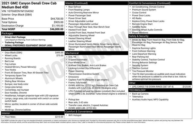 Used 2021 GMC Canyon Denali AWD/4WD image 3