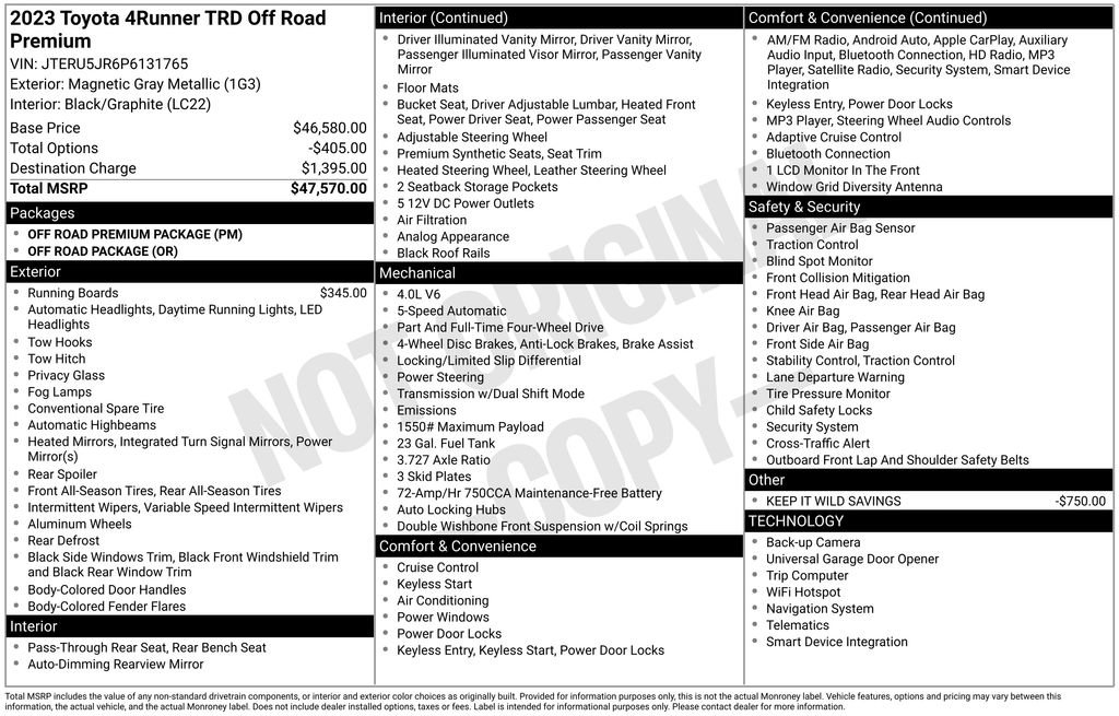 Used 2023 Toyota 4Runner TRD Off-Road Premium image 3