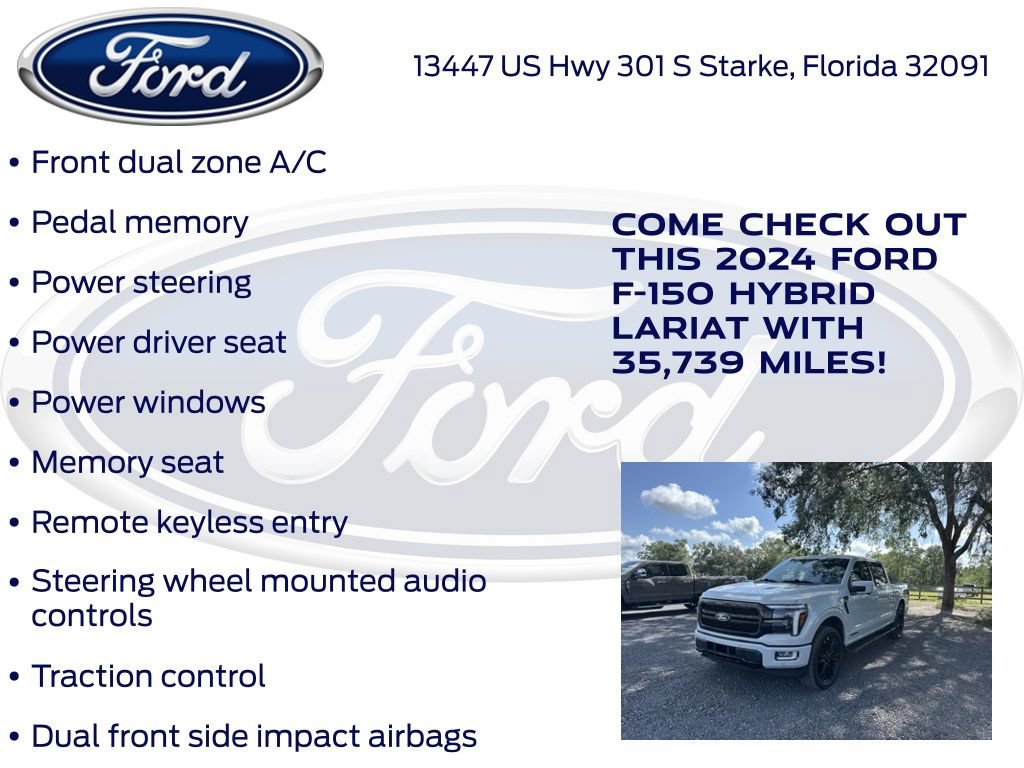 Certified 2024 Ford F150 Lariat w/ Equipment Group 502A High AWD/4WD image 22