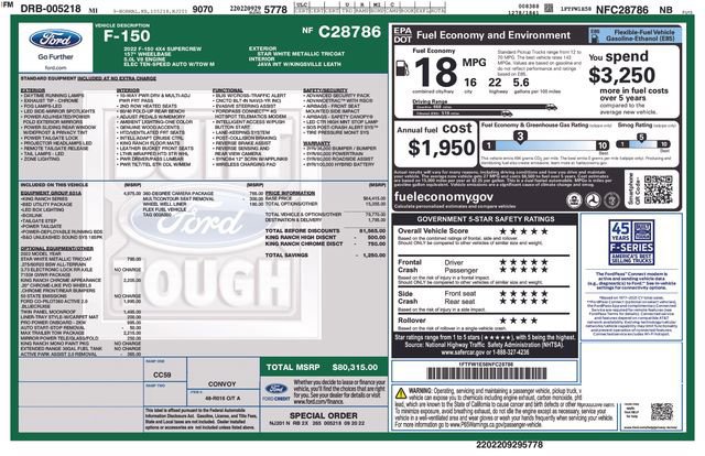 Certified 2022 Ford F150 King Ranch w/ Equipment Group 601A High image 9