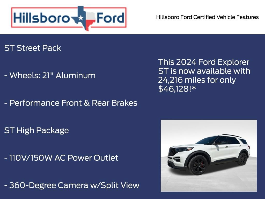 Certified 2024 Ford Explorer ST w/ Equipment Group 401A AWD/4WD image 13
