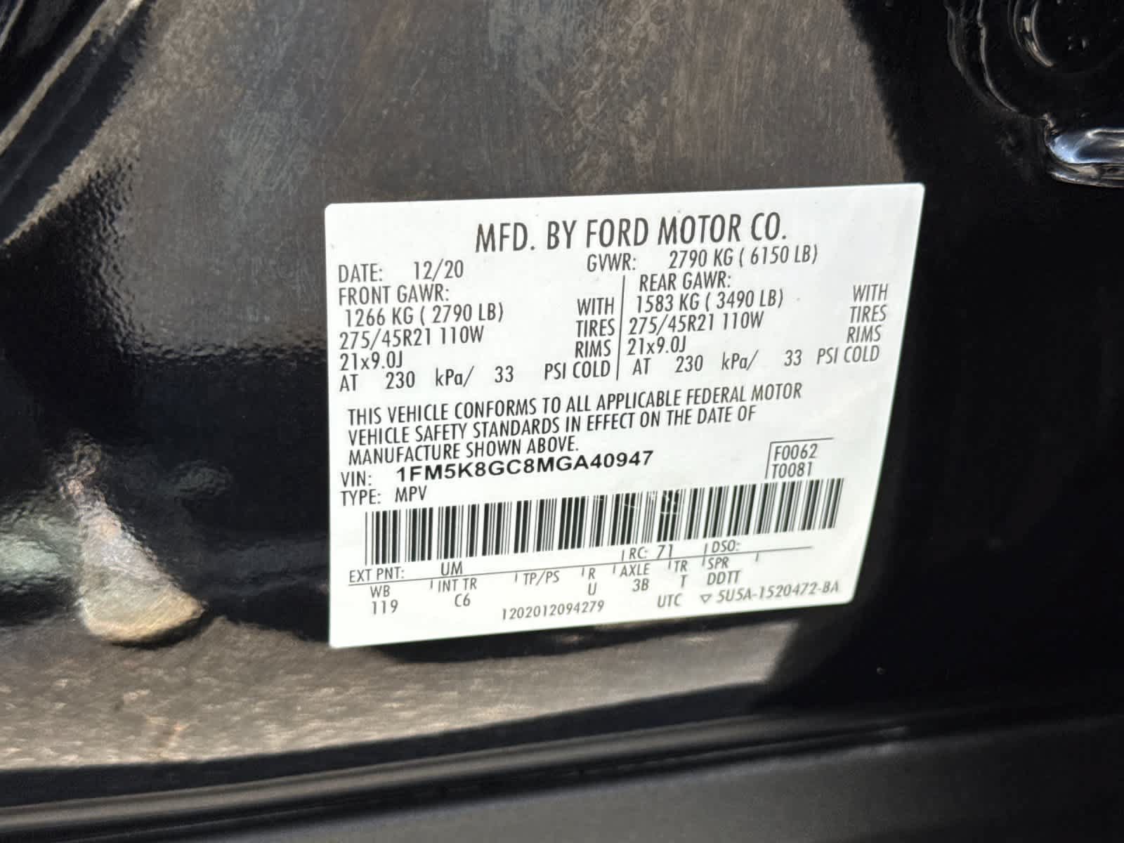 Certified 2021 Ford Explorer ST w/ Equipment Group 401A AWD/4WD image 28