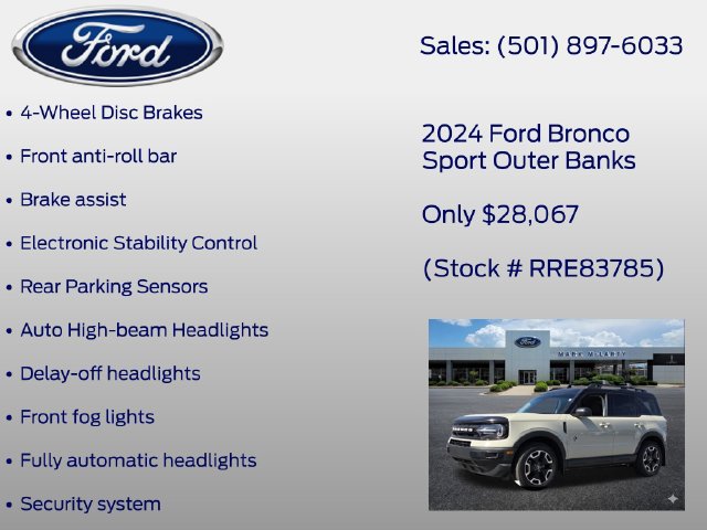 Certified 2024 Ford Bronco Sport Outer Banks AWD/4WD image 26