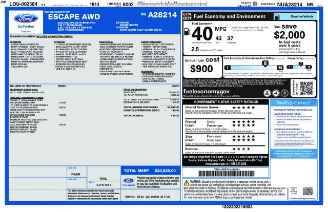 Certified 2022 Ford Escape SE w/ Convenience Package AWD/4WD image 3