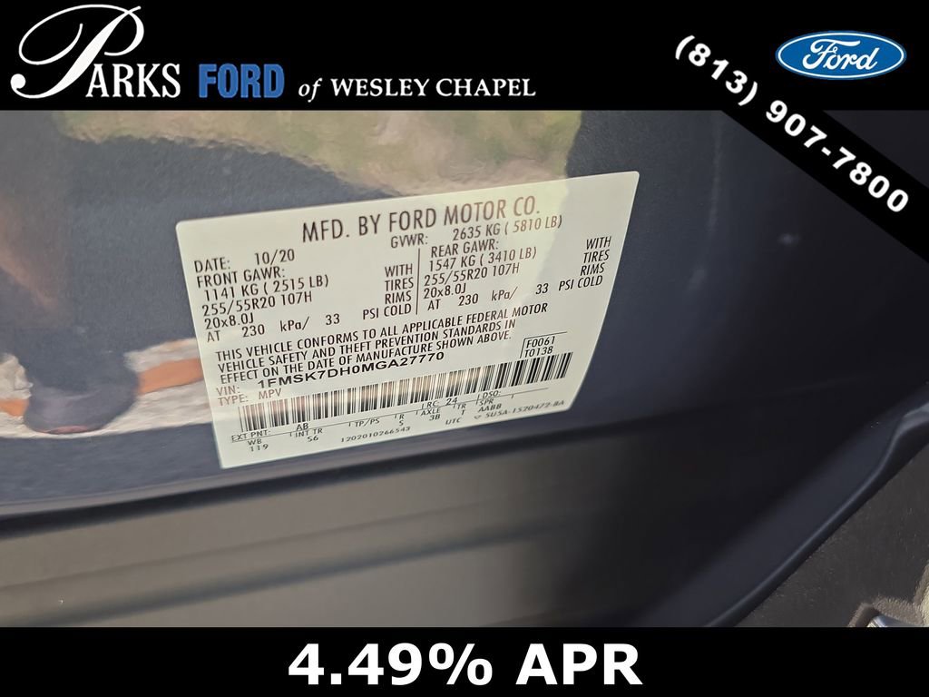 Certified 2021 Ford Explorer XLT w/ Equipment Group 202A RWD image 34