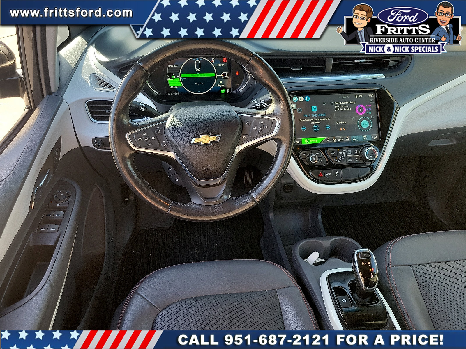 Used 2019 Chevrolet Bolt Premier w/ Infotainment Package FWD image 5