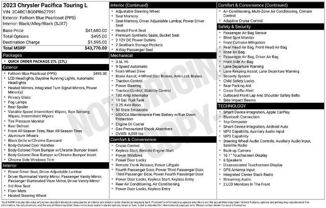 Used 2023 Chrysler Pacifica Touring-L FWD image 13
