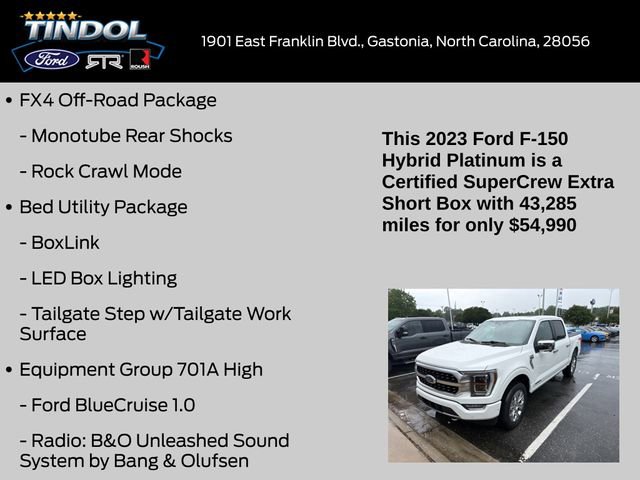 Certified 2023 Ford F150 Platinum w/ Equipment Group 701A High AWD/4WD image 12