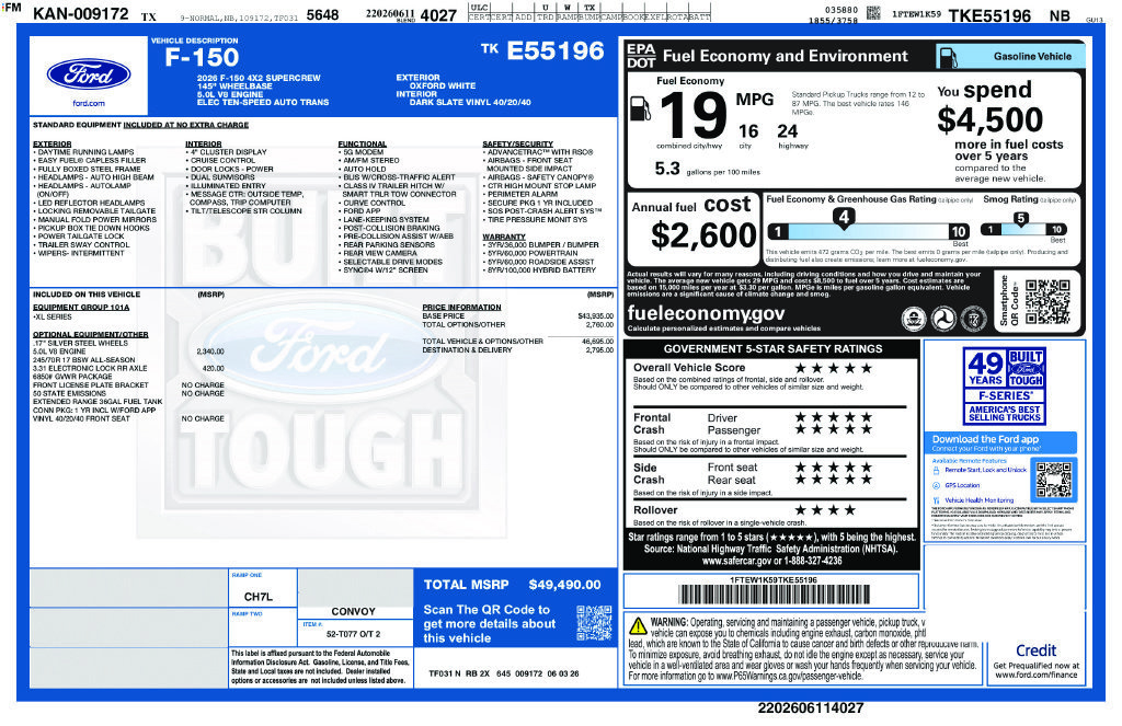 Certified 2026 Ford F150 XL RWD image 4