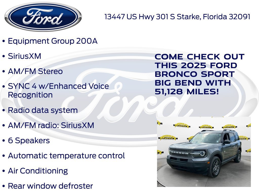 Certified 2025 Ford Bronco Sport Big Bend AWD/4WD image 17