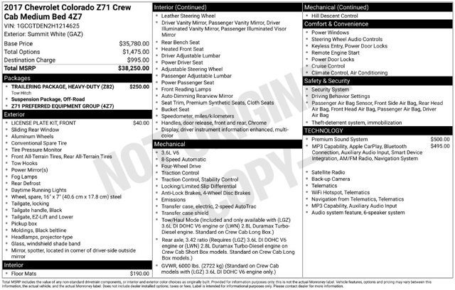 Used 2017 Chevrolet Colorado Z71 AWD/4WD image 2