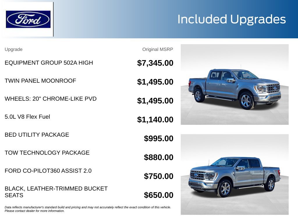 Certified 2022 Ford F150 Lariat w/ Equipment Group 502A High AWD/4WD image 11