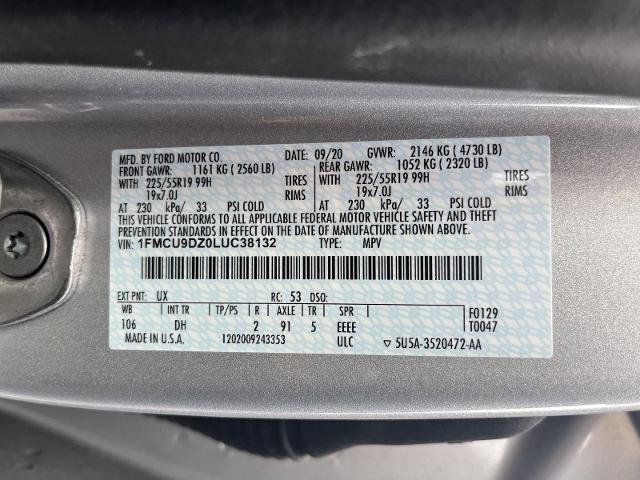Certified 2020 Ford Escape Titanium w/ Titanium Premium Package 2.0 AWD/4WD image 27