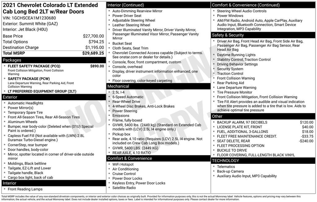 Used 2021 Chevrolet Colorado LT w/ Fleet Safety Package image 5