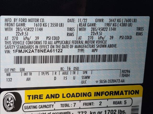 Certified 2022 Ford Expedition Max Limited AWD/4WD image 31