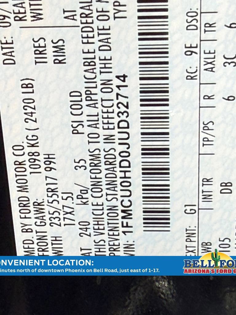 Certified 2018 Ford Escape SEL w/ Ford Safe & Smart Package image 34