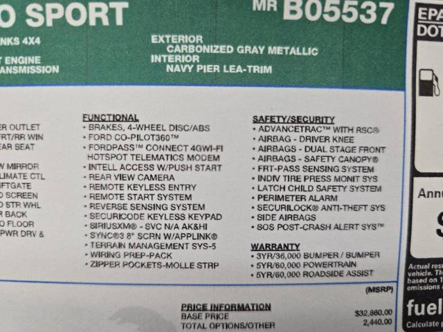 Certified 2021 Ford Bronco Sport Outer Banks w/ Outer Banks Package image 26