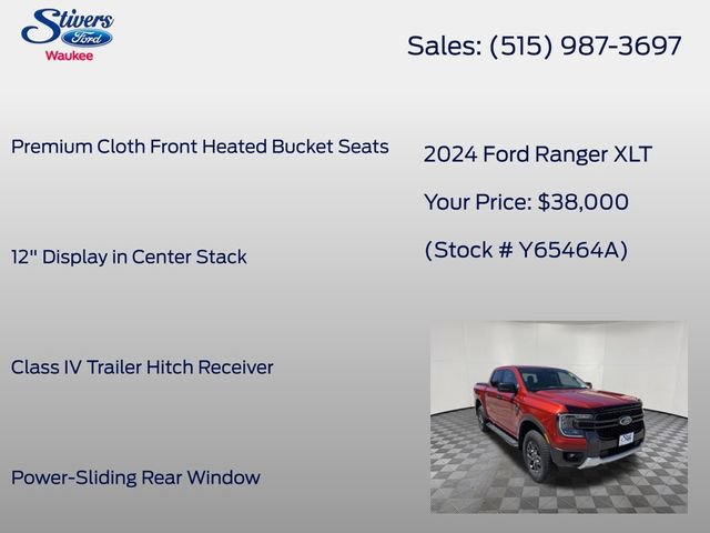 Certified 2024 Ford Ranger XLT w/ Equipment Group 301A High AWD/4WD image 22