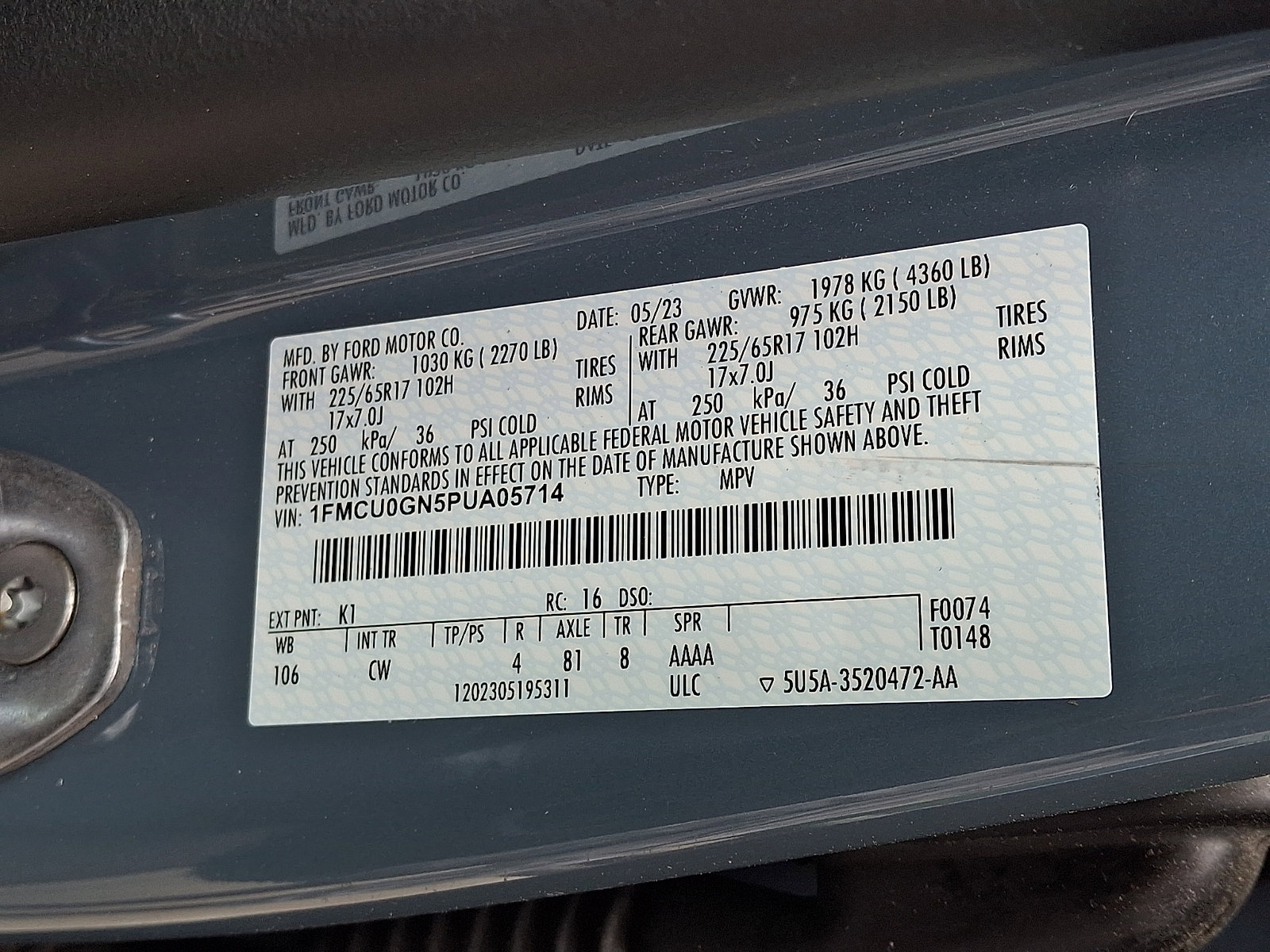 Certified 2023 Ford Escape Active w/ Tech Pack #2 FWD image 27