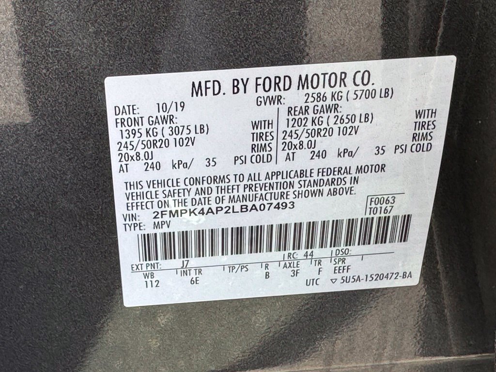 Certified 2020 Ford Edge ST w/ Equipment Group 401A AWD/4WD image 50