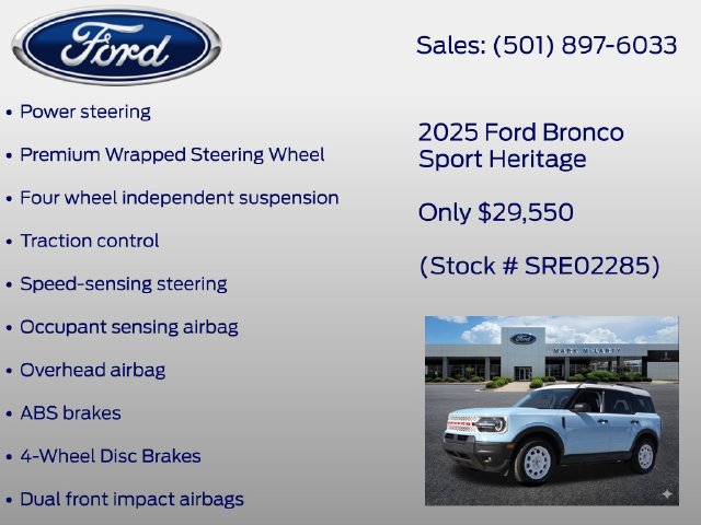 Certified 2025 Ford Bronco Sport Heritage w/ Convenience Package AWD/4WD image 20