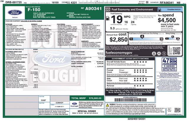 Certified 2024 Ford F150 Lariat w/ Equipment Group 502A High AWD/4WD image 13