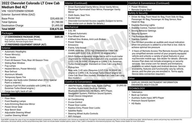 Used 2022 Chevrolet Colorado LT w/ LT Convenience Package image 18