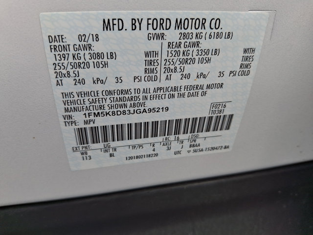 Certified 2018 Ford Explorer XLT w/ Equipment Group 202A AWD/4WD image 28