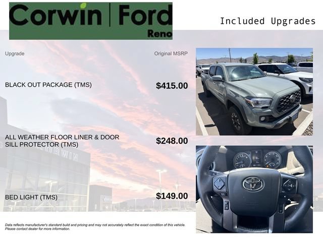 Used 2022 Toyota Tacoma TRD Off-Road w/ Black Out Package (TMS) AWD/4WD image 3
