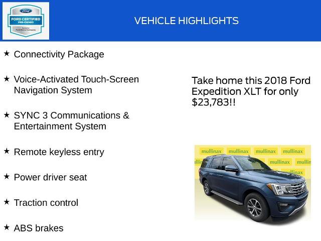 Certified 2018 Ford Expedition XLT w/ Equipment Group 202A AWD/4WD image 18