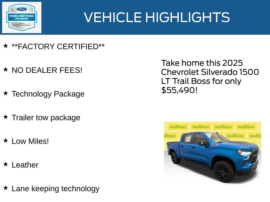 Used 2025 Chevrolet Silverado 1500 LT Trail Boss w/ Convenience Package II image 13