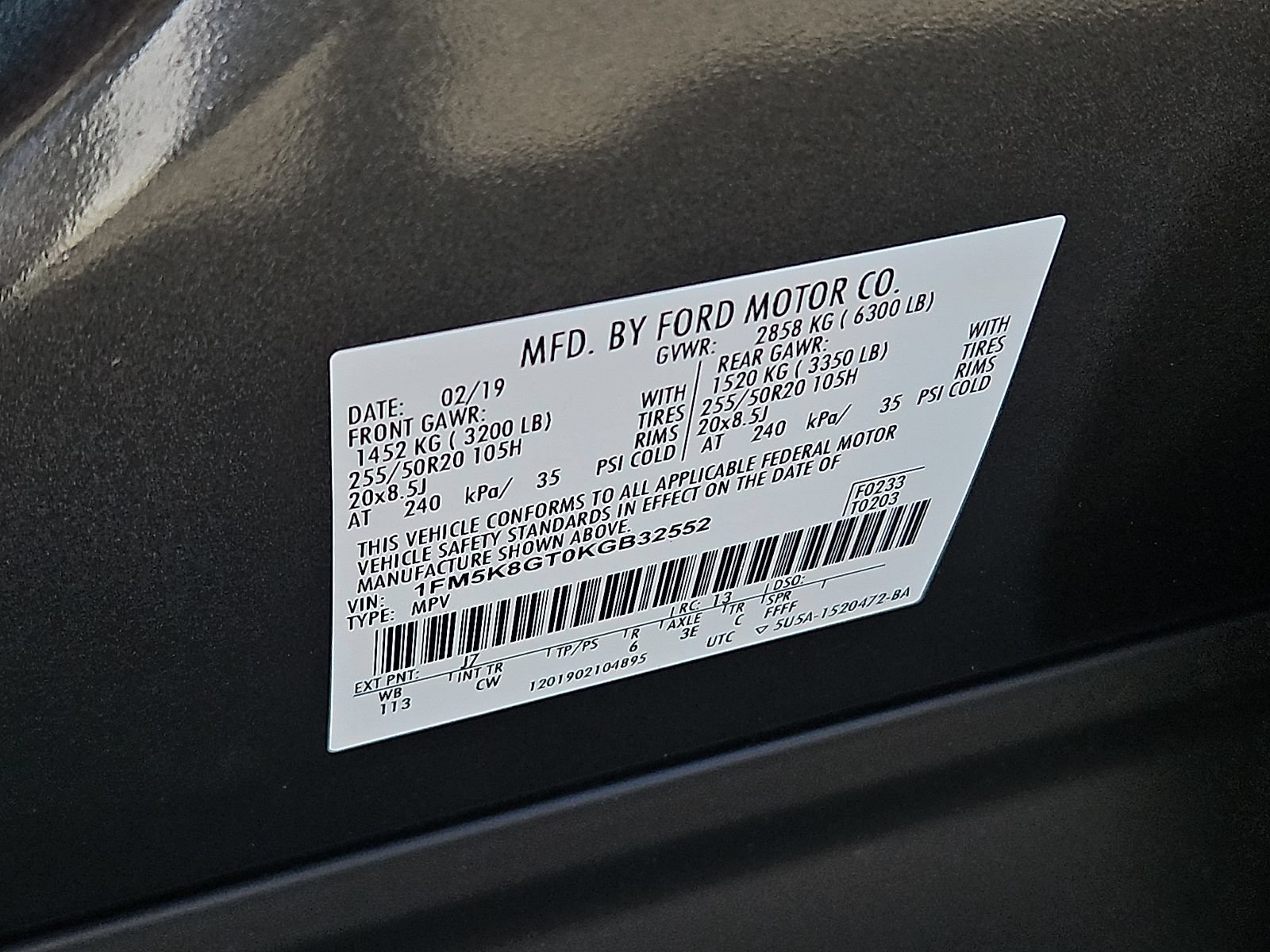 Certified 2019 Ford Explorer Sport AWD/4WD image 28