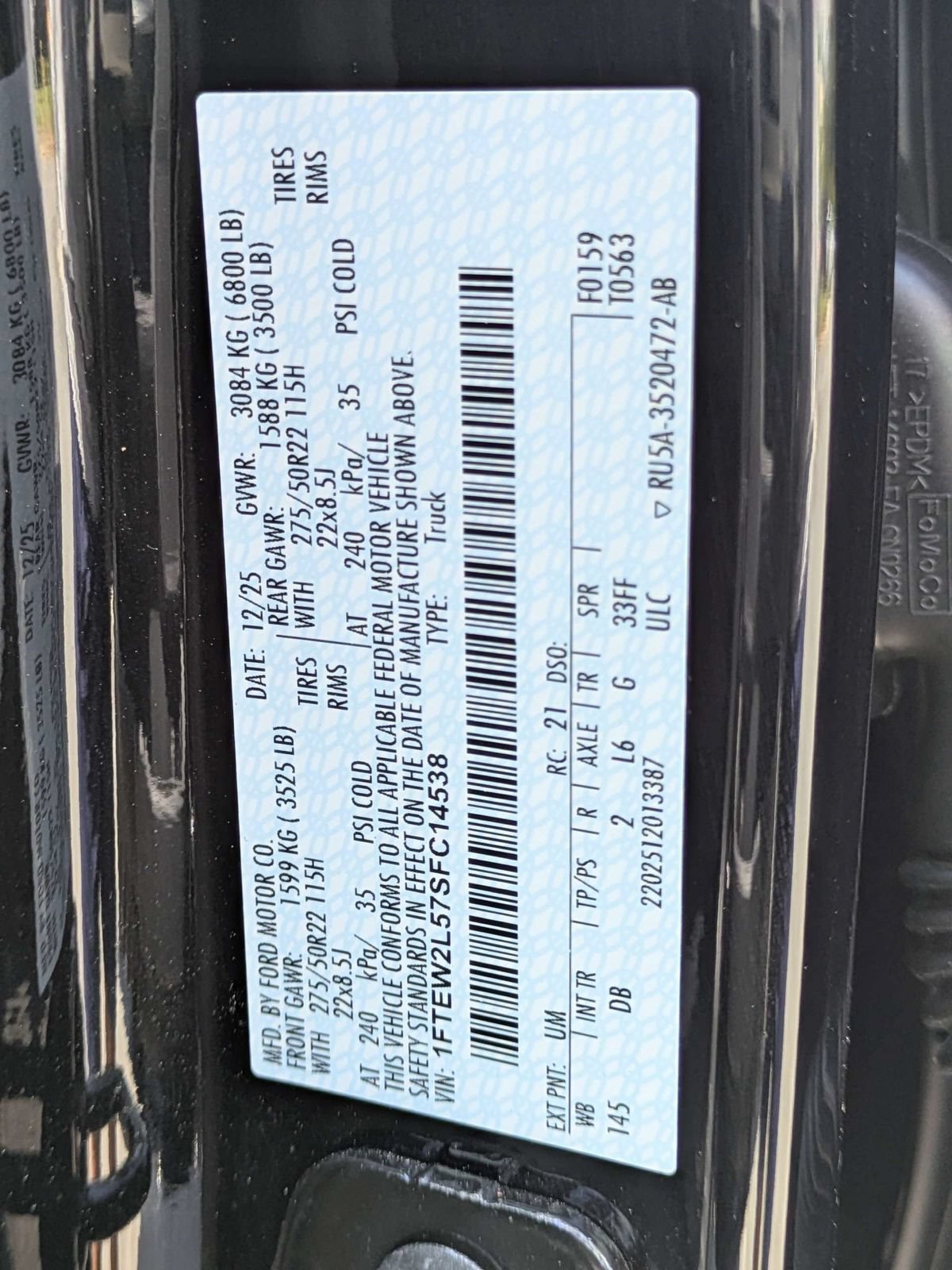 Certified 2025 Ford F150 STX w/ LOBO Package AWD/4WD image 15