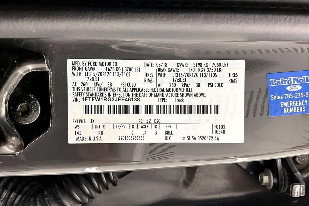 Certified 2018 Ford F150 Raptor w/ Equipment Group 801A Mid AWD/4WD image 36