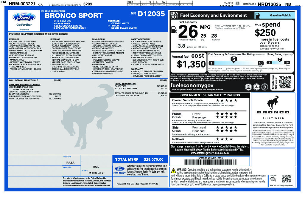 Certified 2022 Ford Bronco Sport AWD/4WD image 3