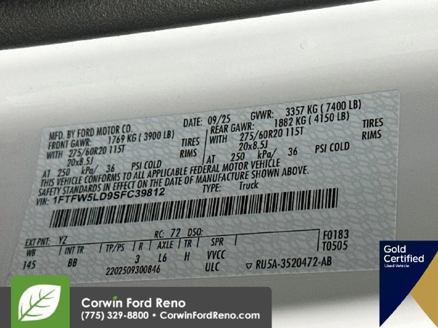 Certified 2025 Ford F150 Lariat w/ Equipment Group 501A Mid AWD/4WD image 38