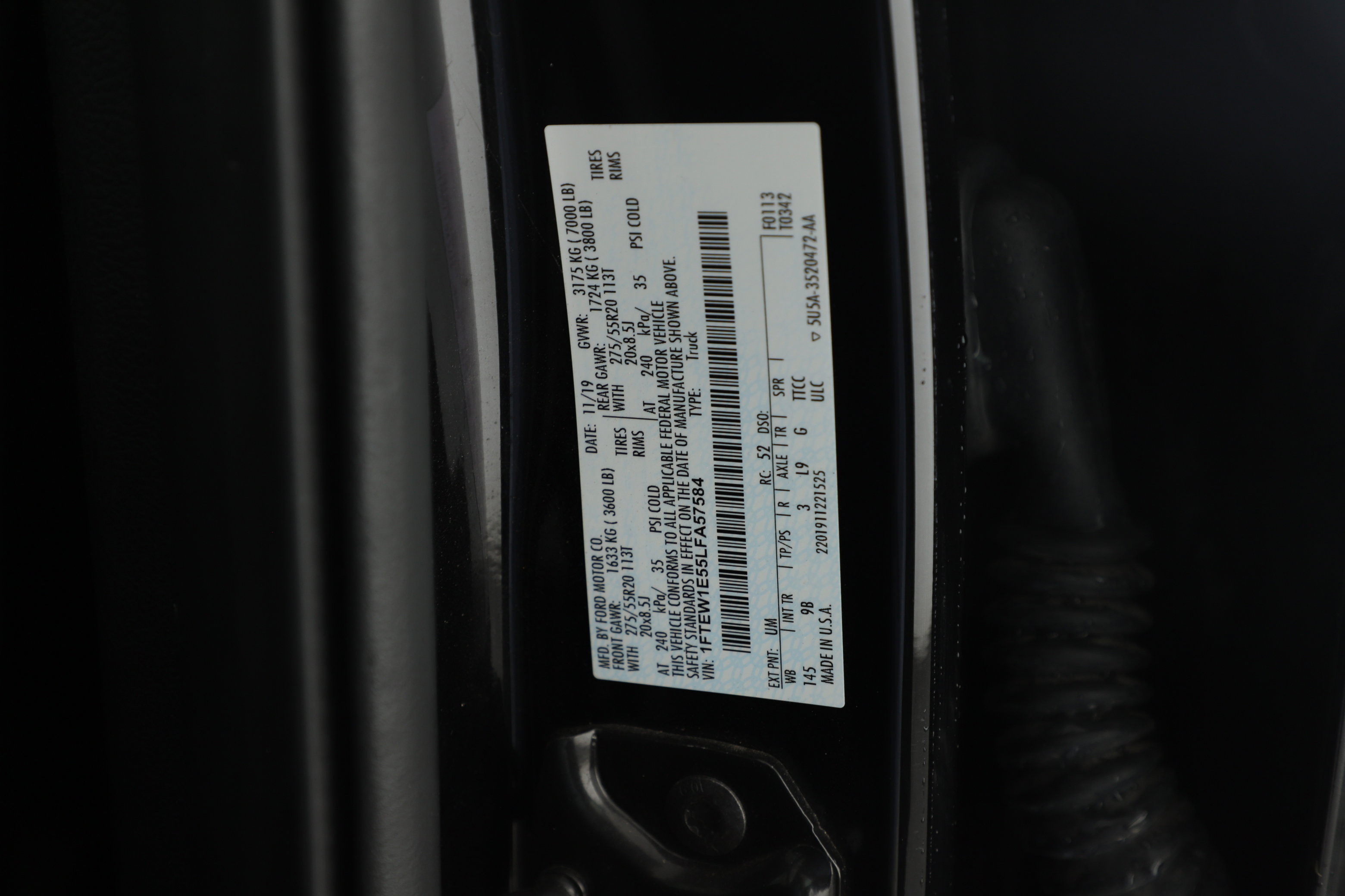 Certified 2020 Ford F150 Platinum w/ Equipment Group 701A Luxury image 5