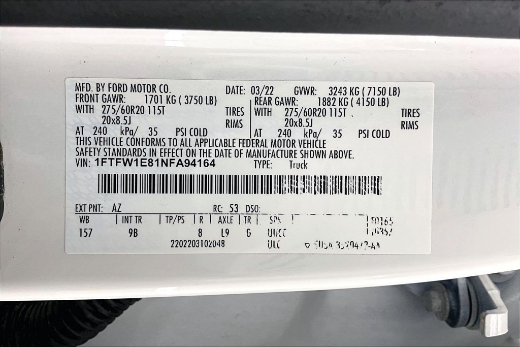 Certified 2022 Ford F150 Platinum w/ Equipment Group 701A High AWD/4WD image 36