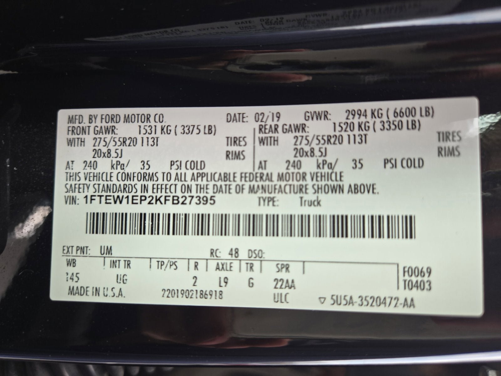 Certified 2019 Ford F150 XLT w/ Equipment Group 302A Luxury AWD/4WD image 26
