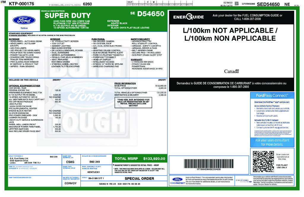 Certified 2025 Ford F450 Platinum w/ FX4 Off-Road Package AWD/4WD image 39