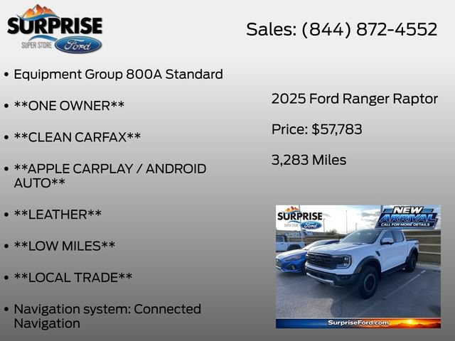 Certified 2025 Ford Ranger Raptor AWD/4WD image 7