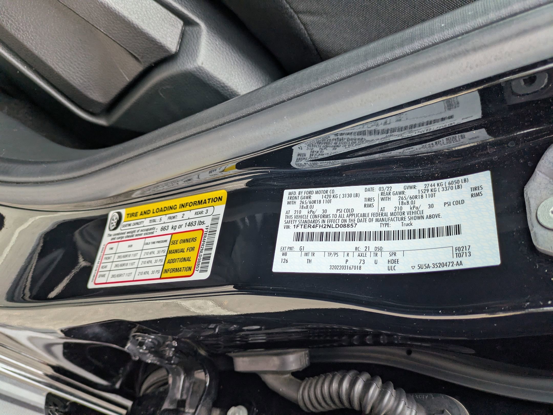 Certified 2022 Ford Ranger XLT w/ Equipment Group 302A High image 44