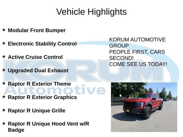 Certified 2025 Ford F150 Raptor w/ Equipment Group 803A Raptor R AWD/4WD image 12