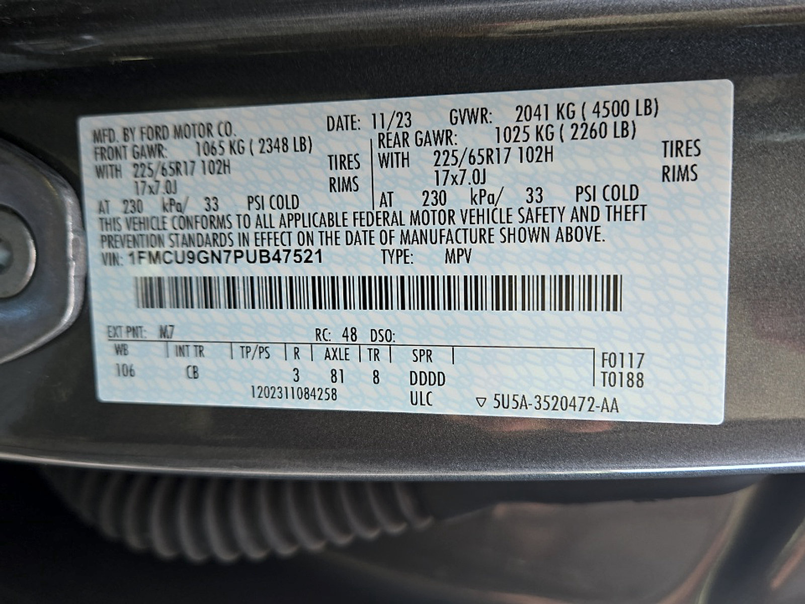 Certified 2023 Ford Escape Active AWD/4WD image 25