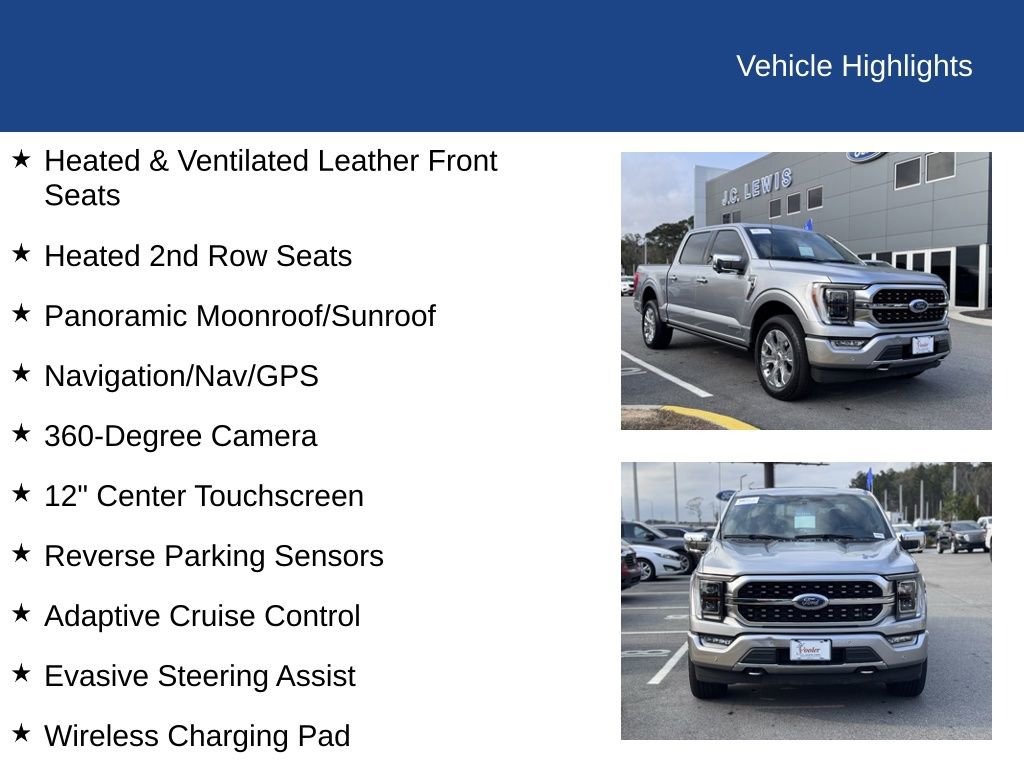 Certified 2023 Ford F150 Platinum w/ Equipment Group 701A High image 25