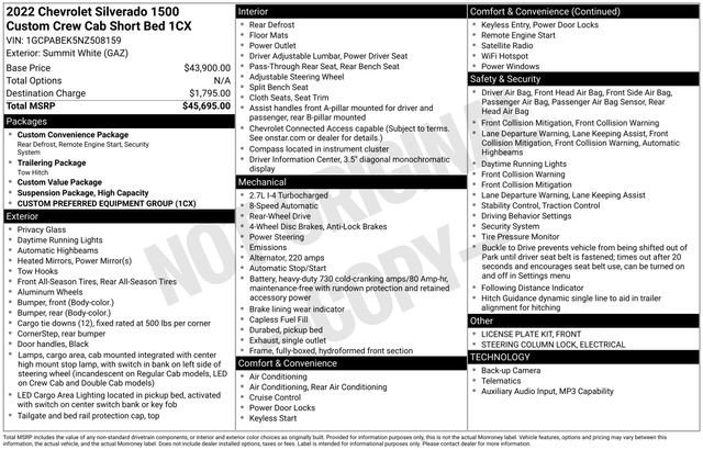 Used 2022 Chevrolet Silverado 1500 Custom image 34