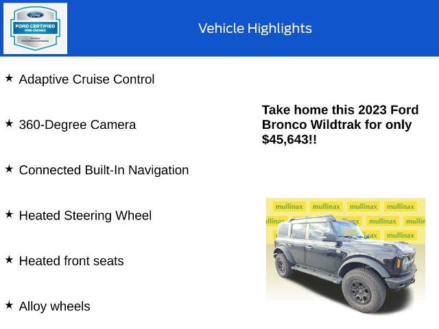 Certified 2023 Ford Bronco Wildtrak AWD/4WD image 19