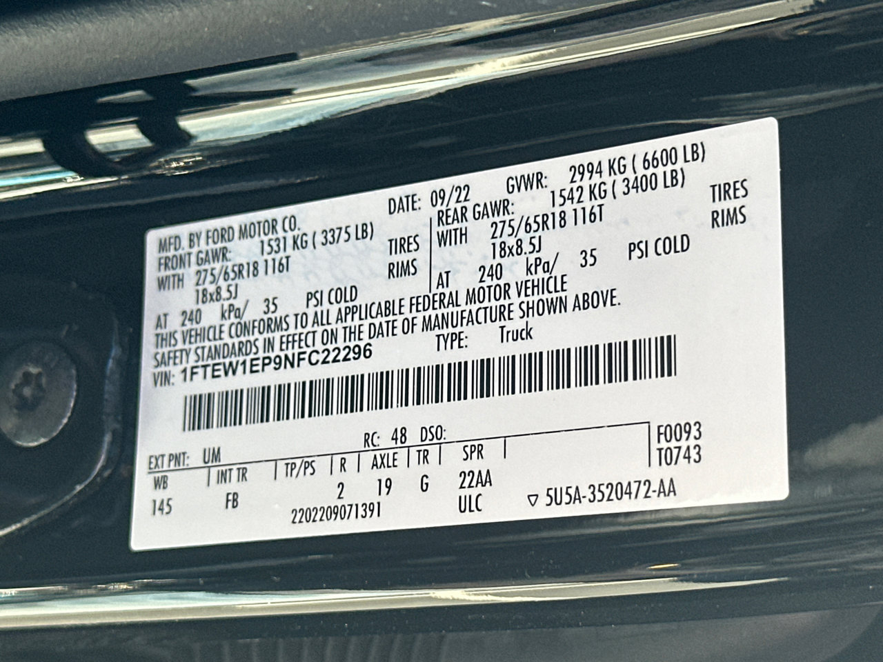 Certified 2022 Ford F150 XLT w/ Equipment Group 302A High AWD/4WD image 34
