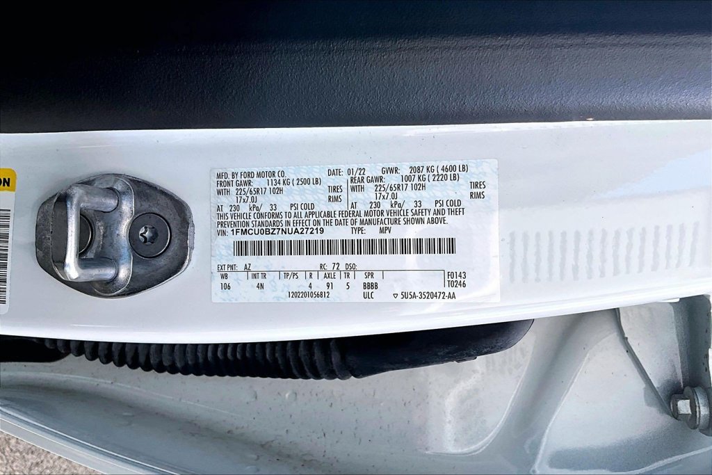 Certified 2022 Ford Escape SE w/ Convenience Package FWD image 36